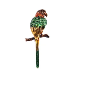 Broche Oiseau Perroquet Pomme