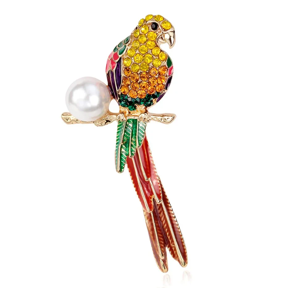 Broche Oiseau Perruche Festive