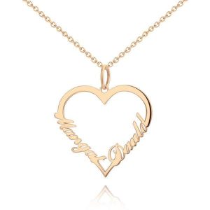 Collier Coeur avec Prenom en or rose