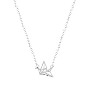 collier origami argent femme