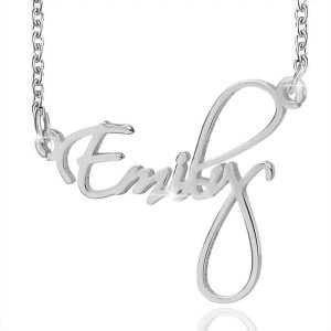 Collier Plaqué argent avec Prénom