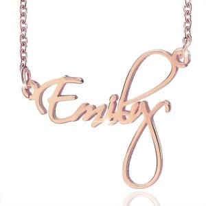 Collier Plaqué or rose avec Prénom