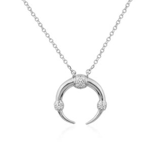 Collier argent femme- pendentif croissant de lune