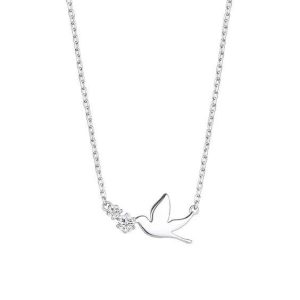 Collier argent femme- pendentif hirondelle