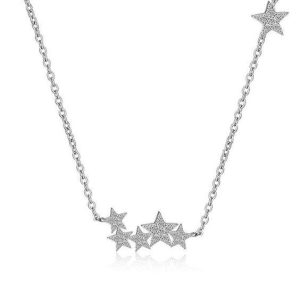 Collier argent femme- pendentif petites étoiles