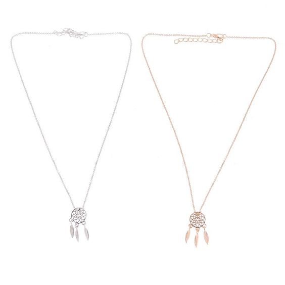 Collier femme attrape rêves argent – Image 2