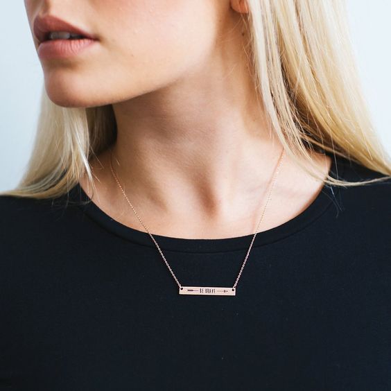 Collier femme brave or – Image 2