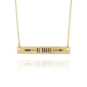 Collier femme brave or