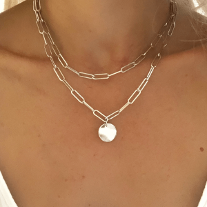 Collier chaîne grands maillons épais