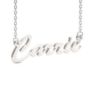 Collier classique avec nom en plaqué argent