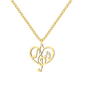 Collier coeur musique