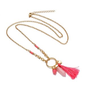 Collier corail femme