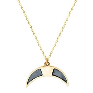 Collier corne nacre doré