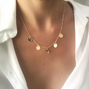 Collier doré médaillons