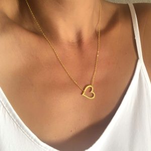 Collier en plaqué or coeur