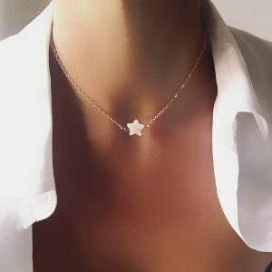 Collier étoile nacre