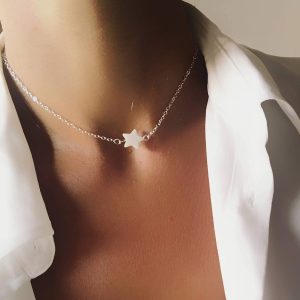Collier étoile nacre argent