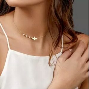 Collier femme fantaisie hirondelle