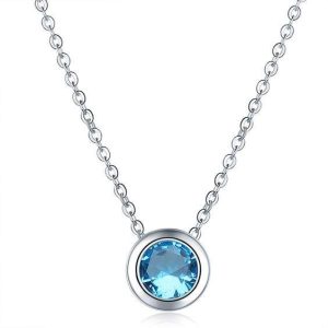 Collier fantaisie femme bleu