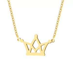 Collier fantaisie femme- pendentif couronne