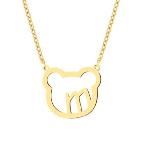 Collier fantaisie femme- pendentif doré