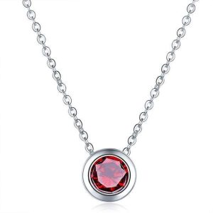 Collier fantaisie rouge