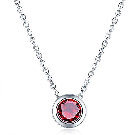 Collier fantaisie rouge