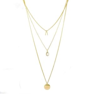 Collier femme 3 rangs