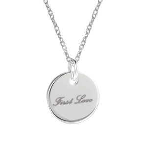 Collier femme médaille argent tendance