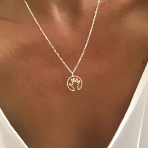 Collier original pendentif argenté