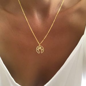 Collier original pendentif doré