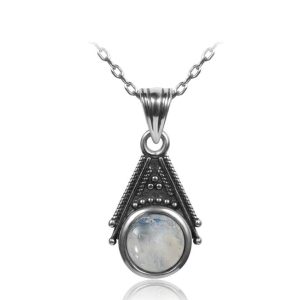 Collier pierre de lune pendentif argent 925