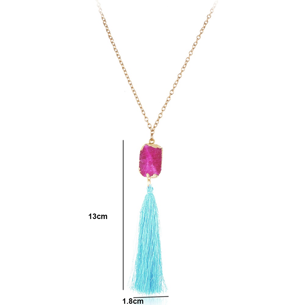 Collier boheme pompom femme – Image 2