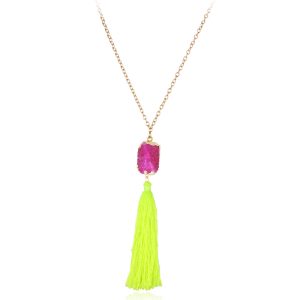 Collier boheme pompom