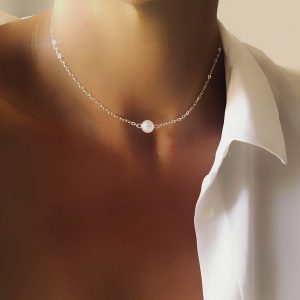 Collier ras de cou perle