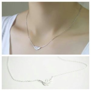 Collier femme plume