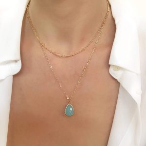 Collier tendance 2024 – pierre turquoise