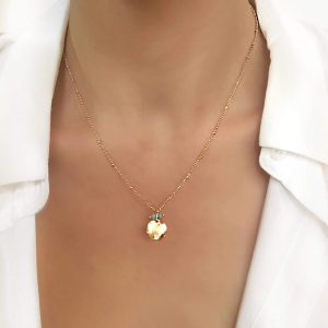 Collier tendance femme – pastille pierre swarovski