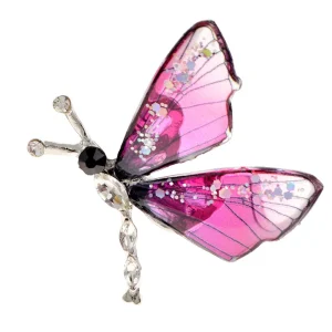 Broche Papillon Cristallin