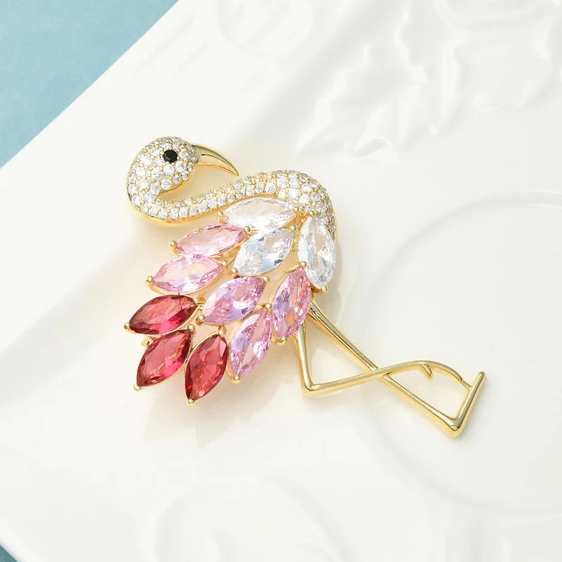 Broche Oiseau Flamand Festif – Image 2