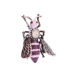 Broche Cigale Mauve