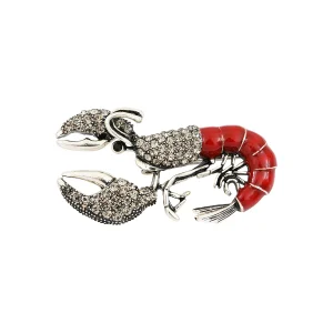 Broche Homard Rouge