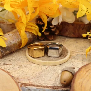 Bague Gravure Chevalière Carré