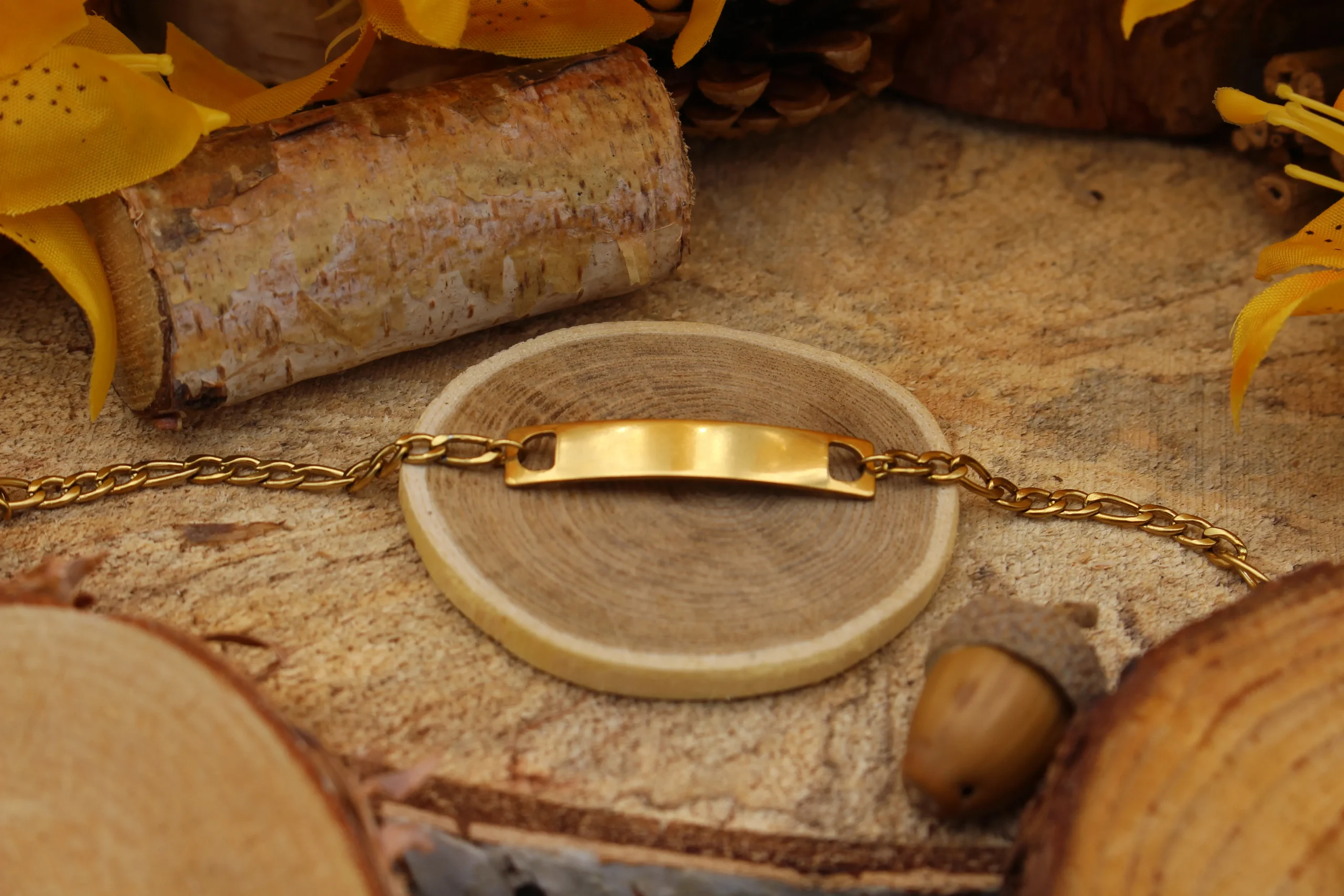 Gourmette Gravure Figaro (Taille Homme)