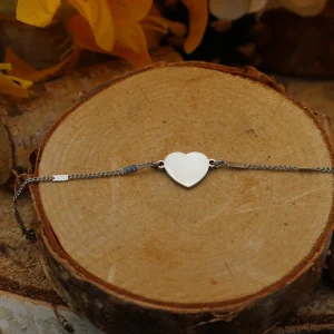 Gourmette Gravure Coeur Figaro (Taille Femme)