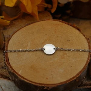 Gourmette Gravure Ronde Forçat (Taille Femme)