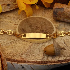 Gourmette Gravure Marine Femme