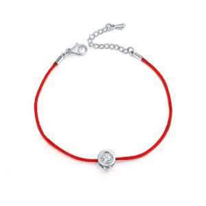 Bracelet femme cordon rouge