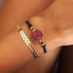 Lot de 2 bracelets plaqué or