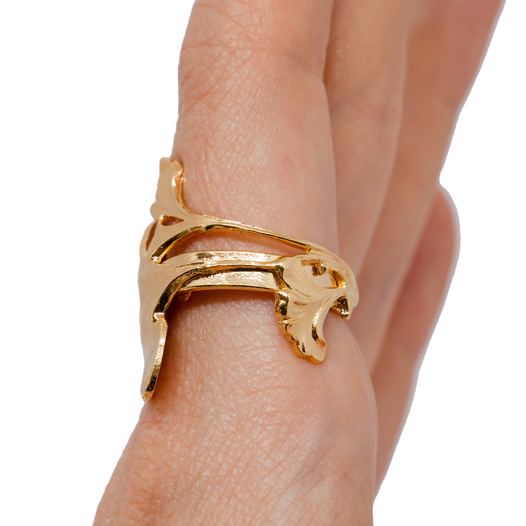 Bague Ginkgo Dorée – Image 4